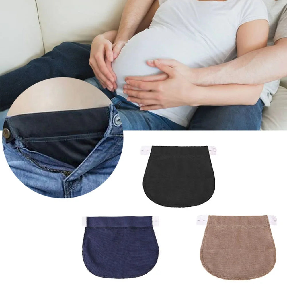 Maternity Pregnancy Waistband Belt, Adjustable Elastic Pants Lengthening Extended Button for Maternity Accessories