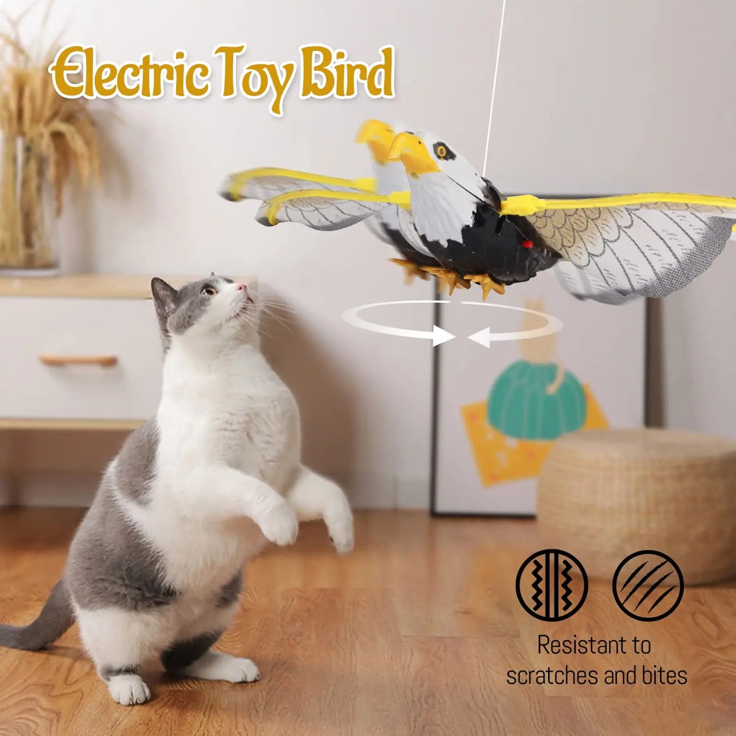 Bird Repellent Hanging Eagle Hawk Scarer – Garden Decoy for Pest Protection and Plant Decor