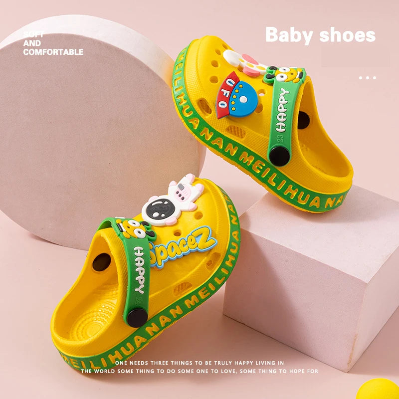 EVA Ultra-Light Boys’ & Girls’ Baby and Toddler Anti-Slip Hole Shoes – Children’s Astronaut UFO Sandals & Slippers