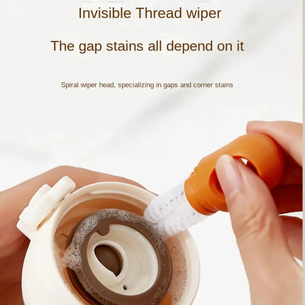 3 in 1 Multifunctional Bottle Brush Baby Pacifier Straw Small 360° Rotating Cup Kitchen Cleaning Tool Replaceable Sponge Head