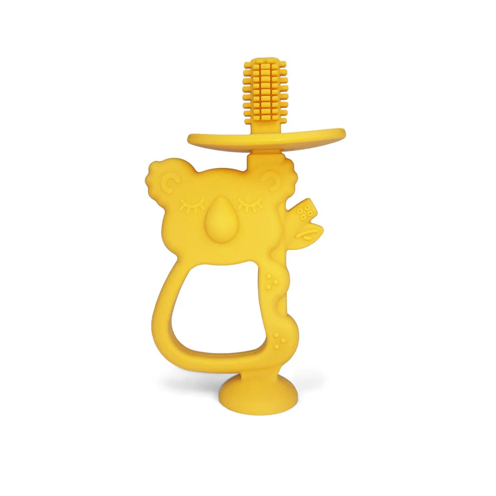 1PC Baby Silicone Training Toothbrush BPA Free Animal Koala Teether Chew Toy Teething Ring Infant Baby Accessory
