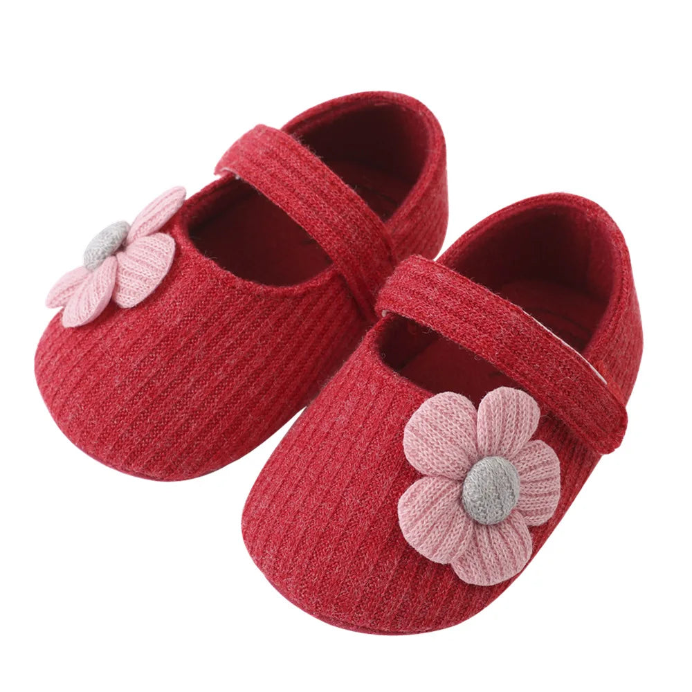 0-18M Baby Girls Cotton Shoes Retro Spring Autumn Toddlers Prewalkers Soft Bottom First Walkers