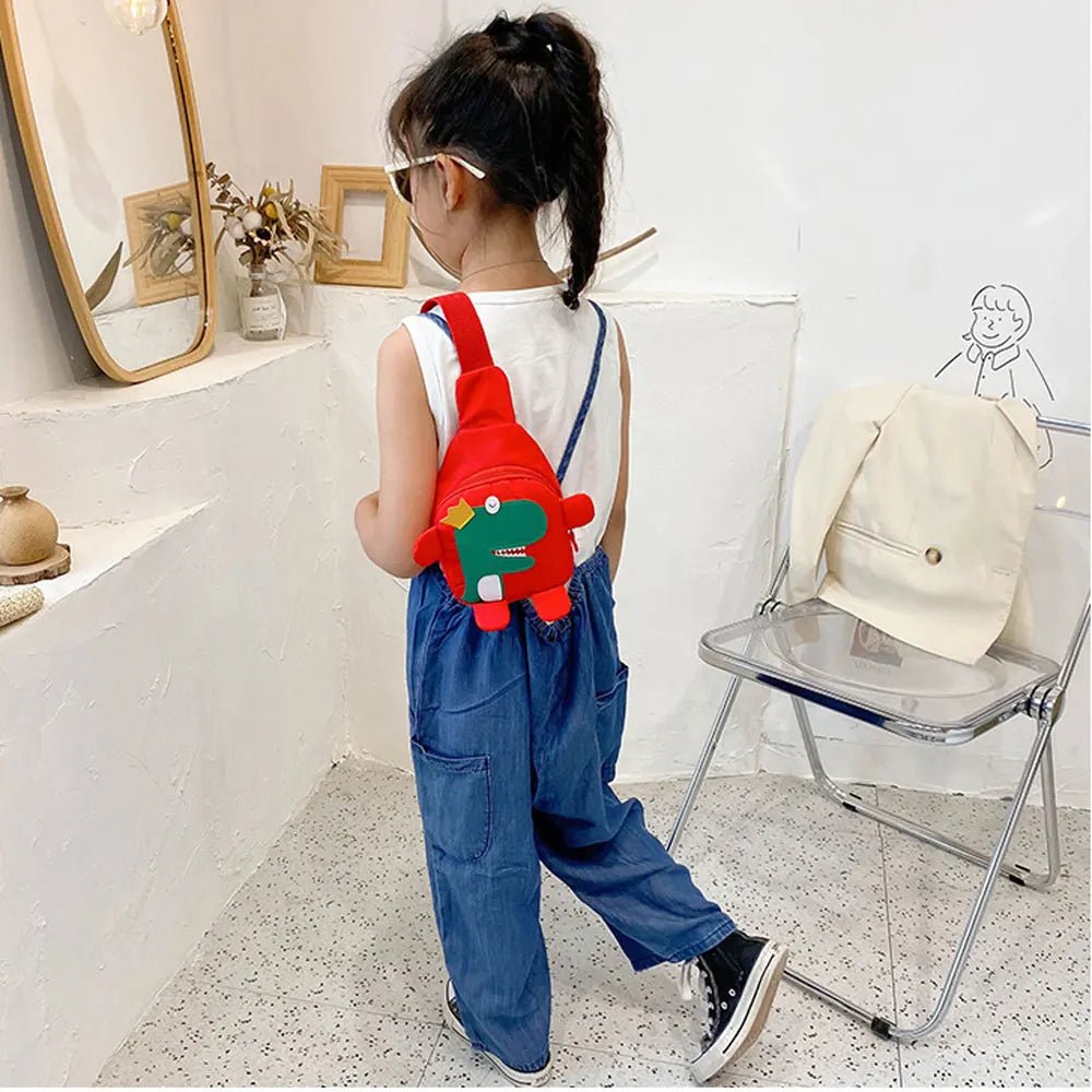 Cartoon Toddler Shoulder Bags - Baby Outdoor Travel Backpack, Unisex Dinosaur Mini Cross-body Chest Bag for 3-6 Years - Kidzy Market