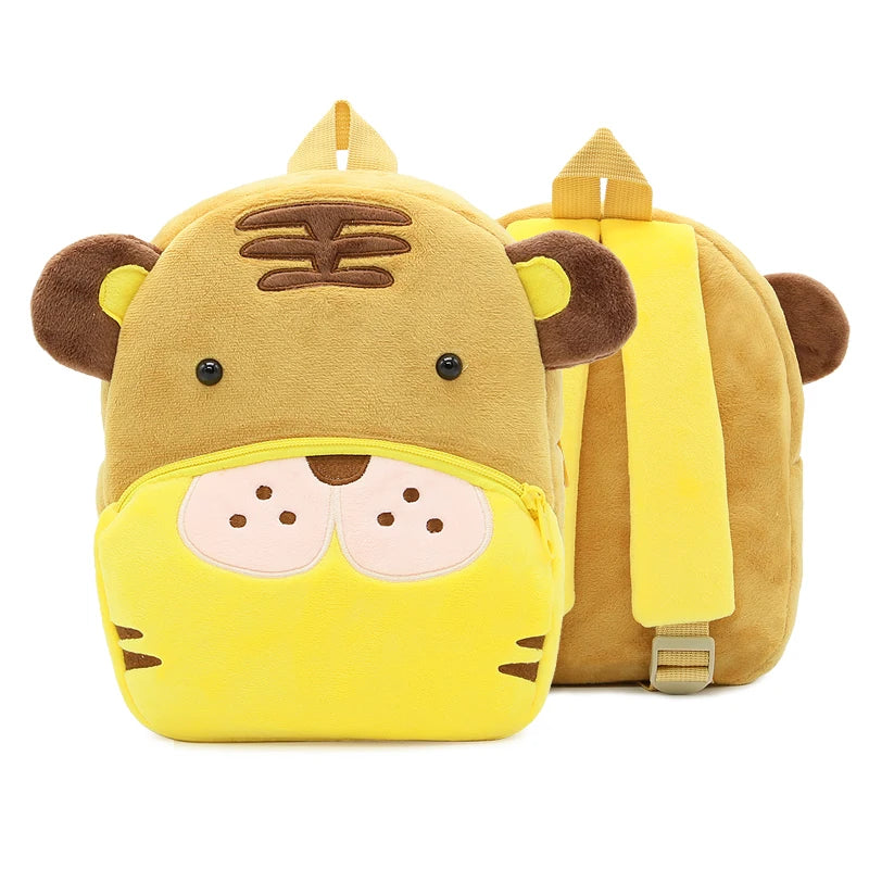 Cute Cartoon Animal School Bags – Plush Backpack for Kindergarten Kids, Boys & Girls - Kidzy Market