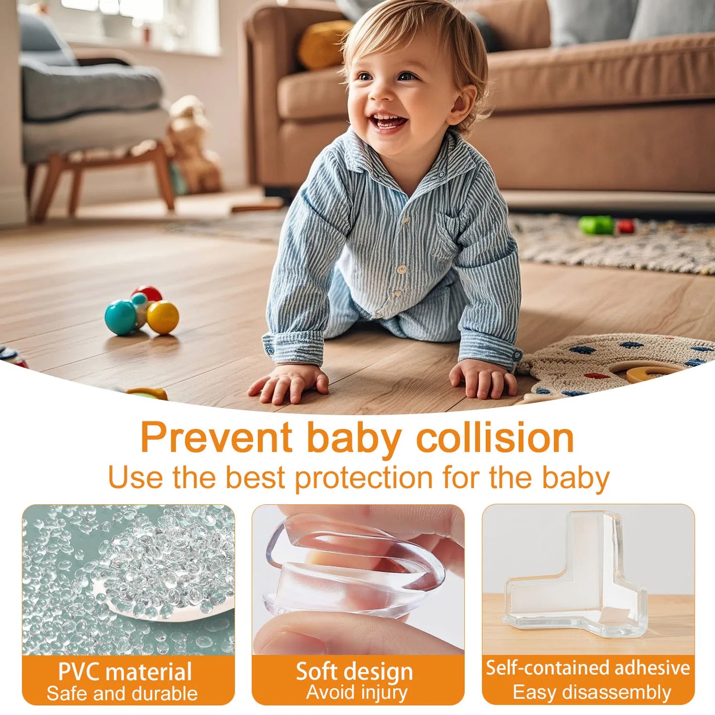 5PCS/10PCS/20PCS Baby Safety Silicone Corner Protectors – Childproof Table Edge Guards