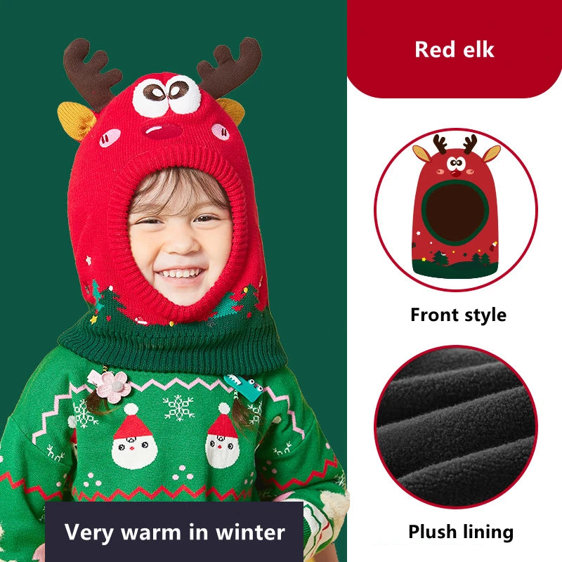 Kids Hat, Scarf & Gloves Set – 3D Dinosaur & Unicorn Modeling, Winter Windproof Knitted Beanie Cap for Baby Girls & Boys, Warm Kids Accessories