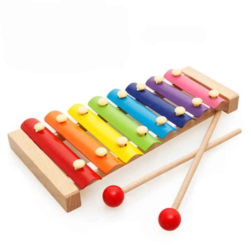 Wooden 8-Tone Multicolor Xylophone – Wooden Musical Instrument Toy for Babies and Kids, Perfect for Early Learning and Musical Exploration.