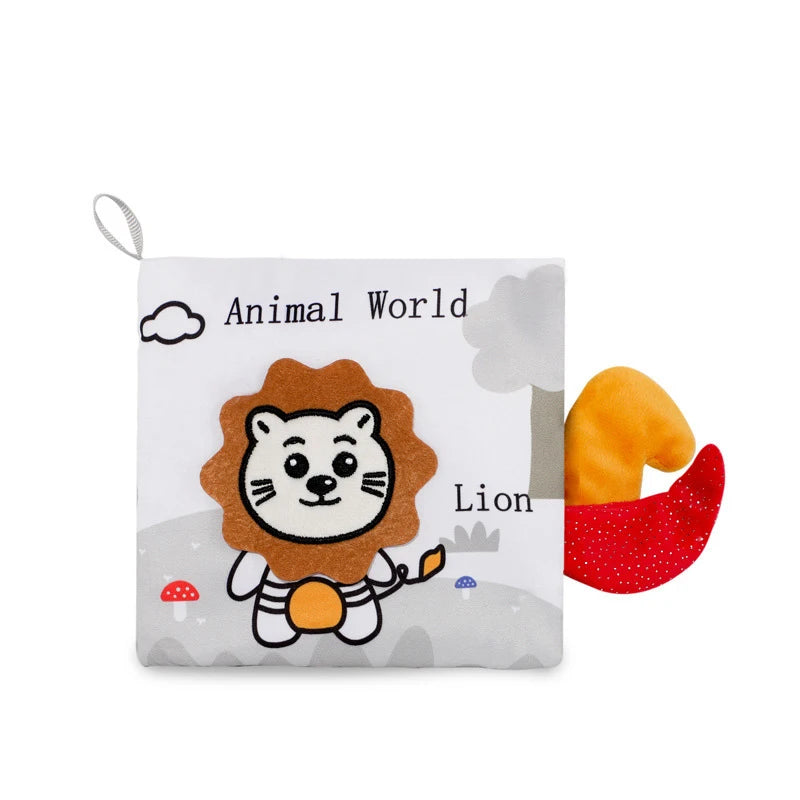Soft 3D Baby Cloth Book – High Contrast Touch-and-Feel Montessori Sensory Toy for Infants and Toddlers