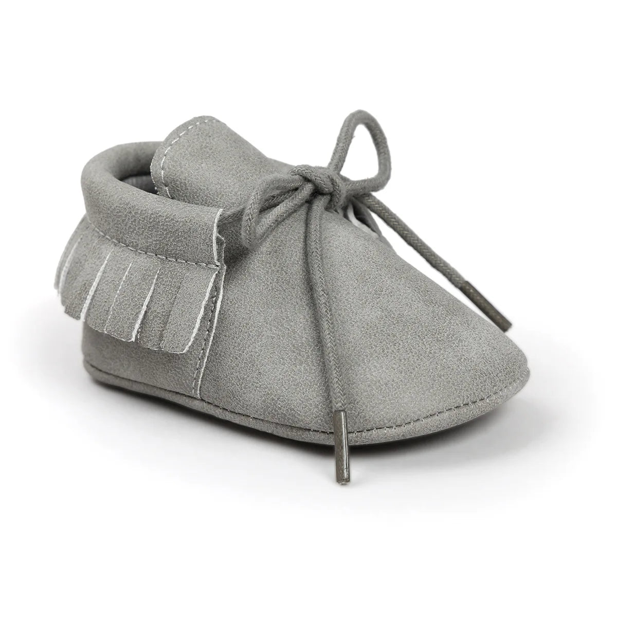 Baby Shoes Newborn Infant Boy Girl Lace-up Tassels Suede Soft Anti-Slip Toddler Crib Crawl Moccasins 10 Colors