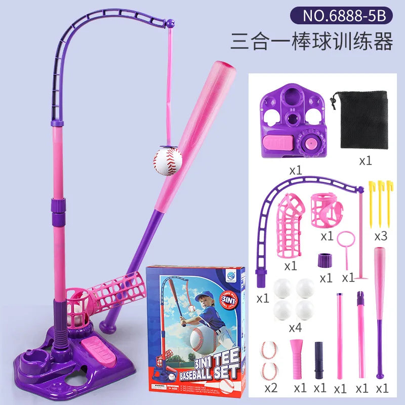 3-in-1 TEE Baseball Set – Outdoor Sports Training Machine, Parent-Child Interactive Toy for Kids