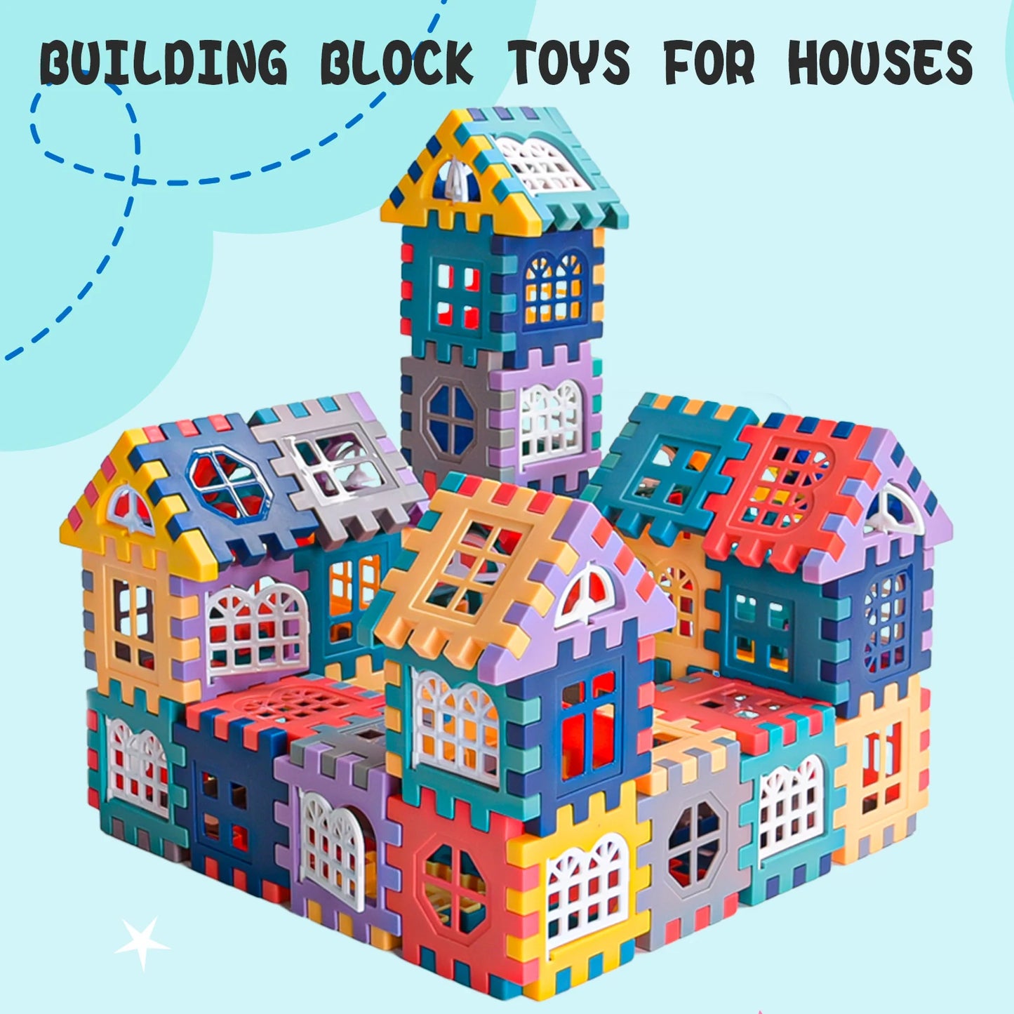 Large Scale House Building Blocks – Simulation Windows for Kindergarten Construction and Kids’ Creative Play