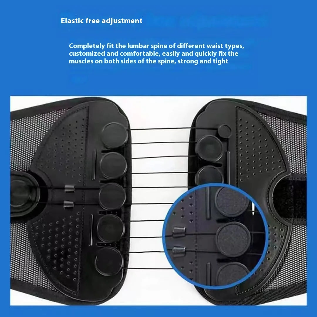 Double Pulling Pulley Breathable Support Waist Belt, Fixed Pelvic Support Belt