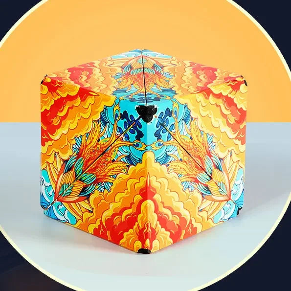 Variety Geometric Changeable Magnetic Magic Cube, Anti-Stress 3D Hand Flip Puzzle Cube, Kids Stress Reliever Fidget Toy