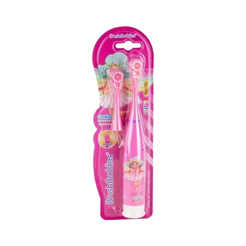 Children Sonic Electric Toothbrush, Cartoon Teeth Whitening, Soft Bristle, Waterproof, Automatic Oral Cleaning, Lazy Dental Care