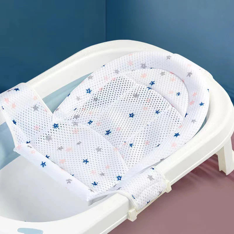 Adjustable Baby Bath Net – Non-Slip Newborn Recliner Seat for Bathtub
