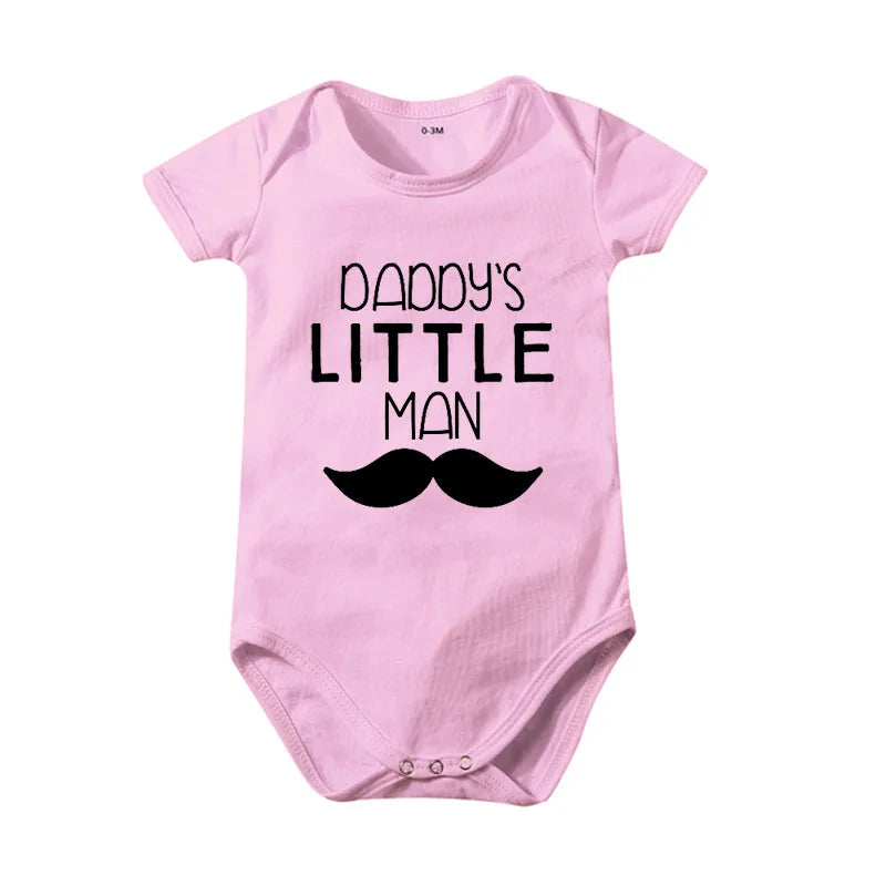 Popular "Mom+Dad=Me" Baby Romper – 100% Cotton Summer Onesie, Newborn Baby Clothes, Unisex Crawling Clothes, Comfortable and Cute