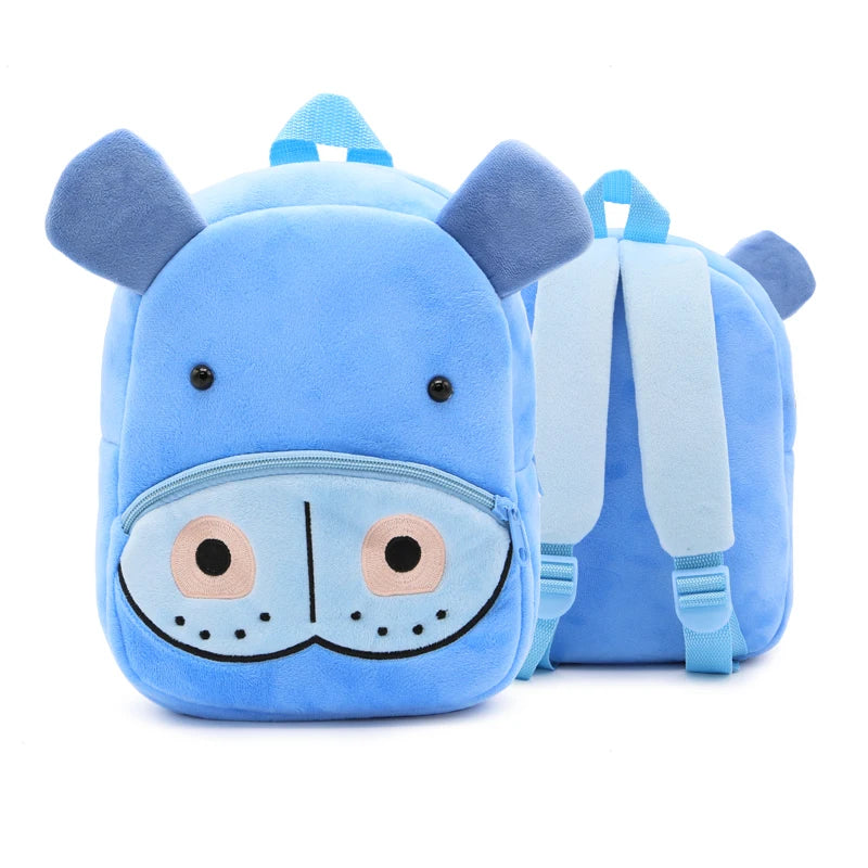 Cute Cartoon Animal School Bags – Plush Backpack for Kindergarten Kids, Boys & Girls - Kidzy Market