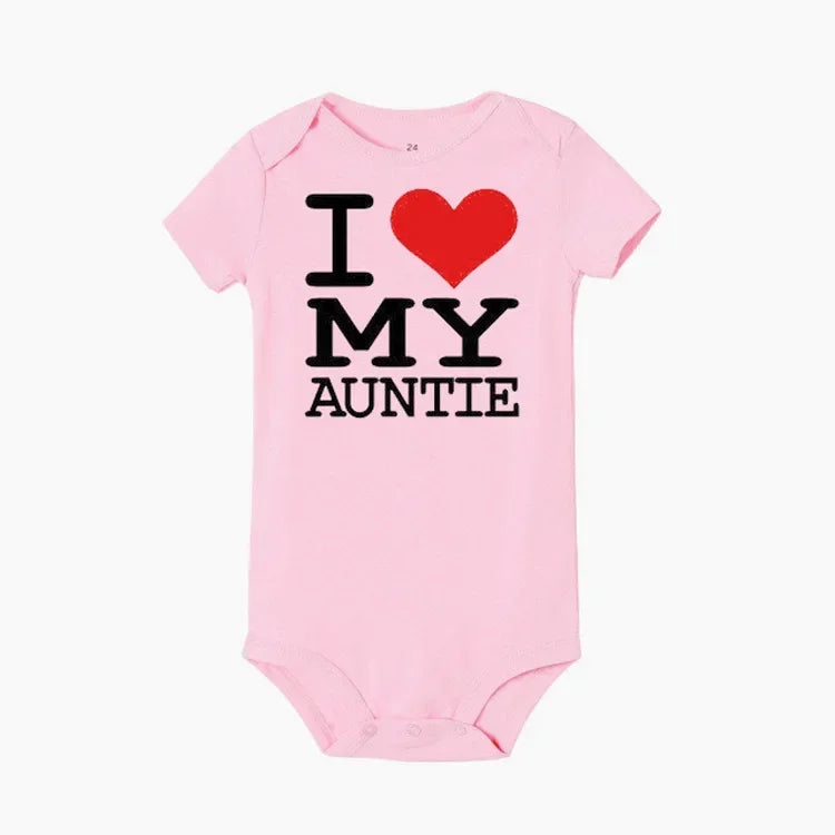 Pure Cotton “I Love Mom” & “I Love Dad” Newborn Rompers - Matching Baby Bodysuits for Twins, Summer Clothes for 0-24 Months