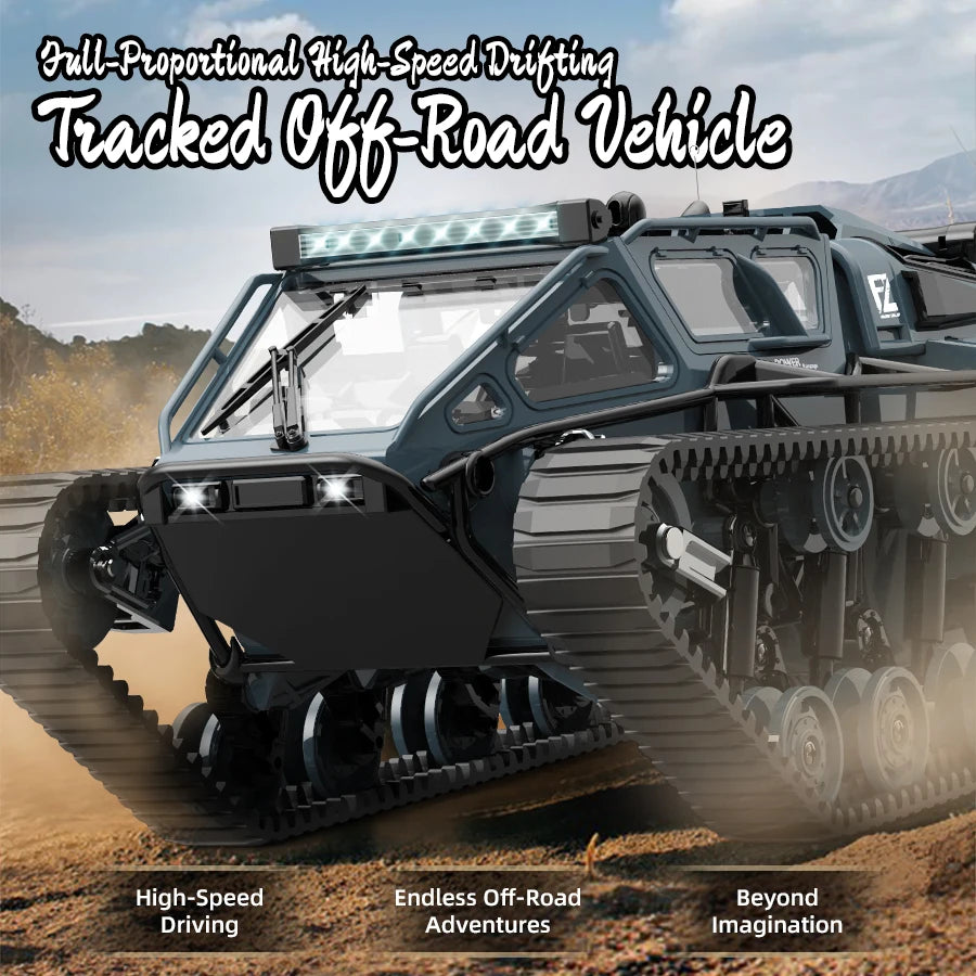 JJRC C8812 RC Tracked Tank with LED Lights and Drift Remote Control