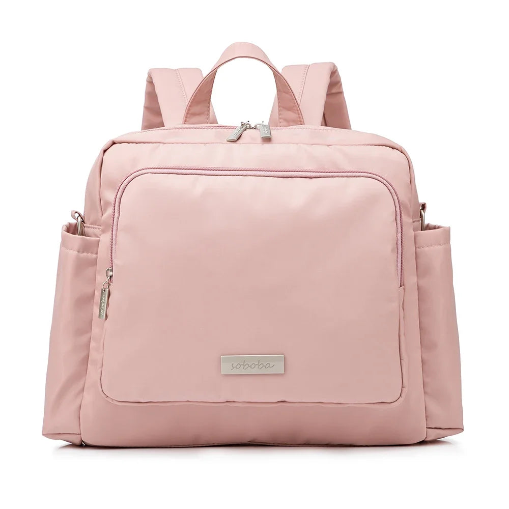 Soboba 2023 Waterproof Diaper Backpack – Large Capacity Travel Bag for Mothers, Solid Polyester Baby Nappy Bag for Newborns - Kidzy Market