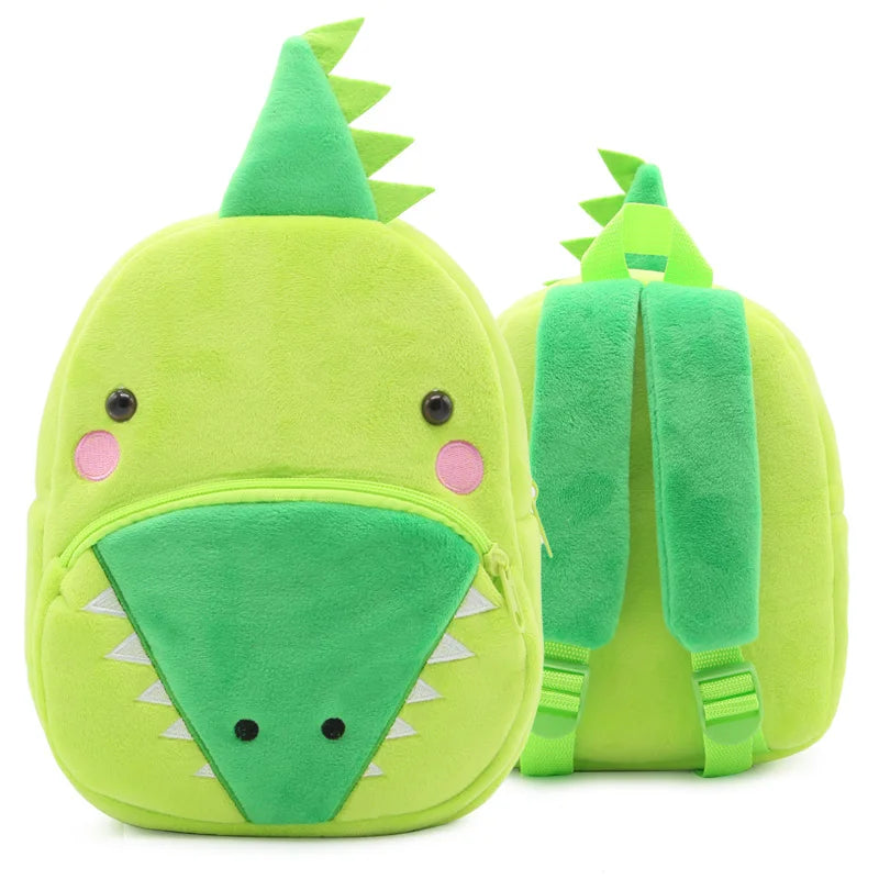 Cute Cartoon Animal School Bags – Plush Backpack for Kindergarten Kids, Boys & Girls - Kidzy Market