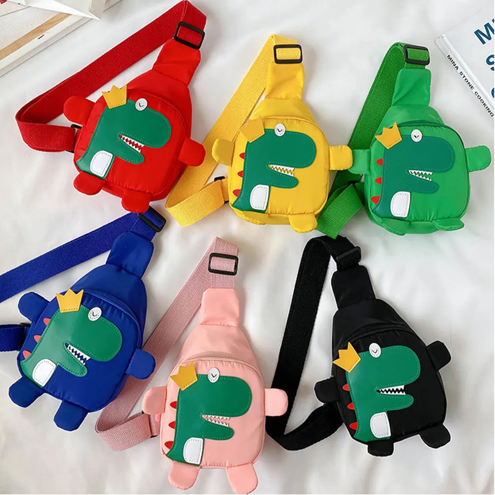 Cartoon Toddler Shoulder Bags - Baby Outdoor Travel Backpack, Unisex Dinosaur Mini Cross-body Chest Bag for 3-6 Years - Kidzy Market