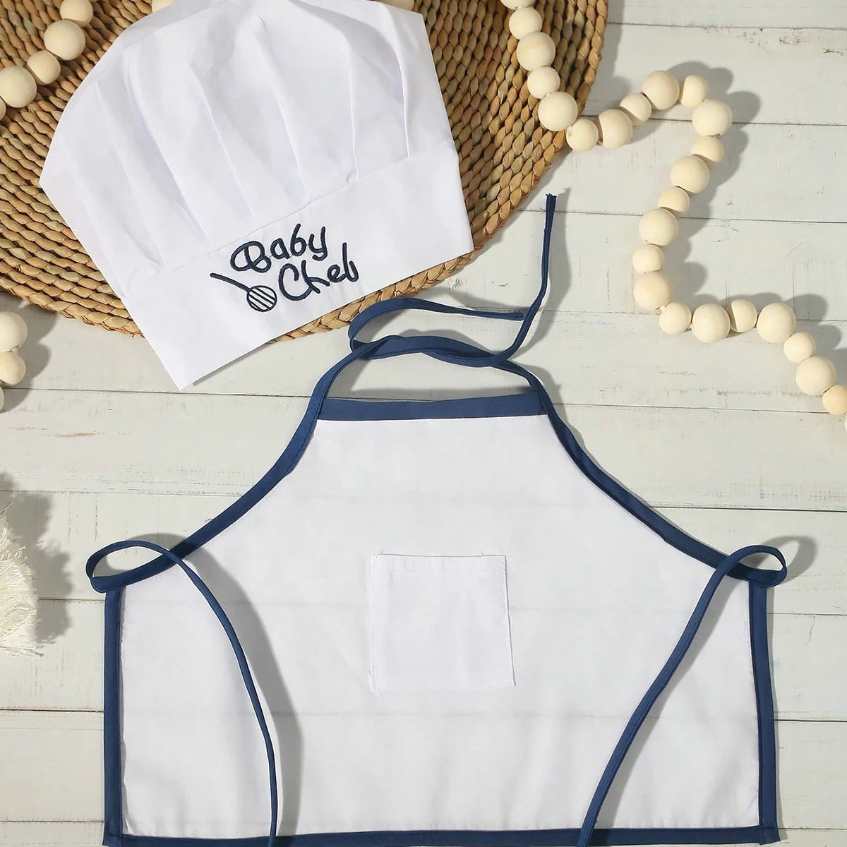 Ylsteed Newborn Chef Set – Baby Boy Photo Props with Bread Print, Newborn Photography Outfit for Picture Shoots