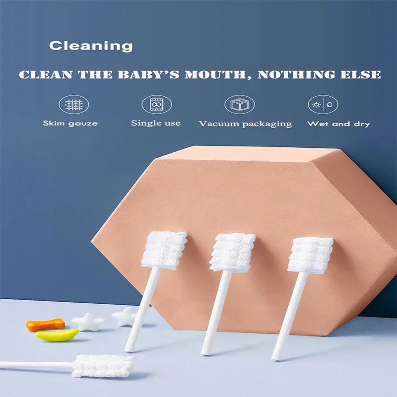 Baby Oral Disposable Cleaner - Newborn Milk Teeth Gauze Toothbrush & Tongue Washing Artifact