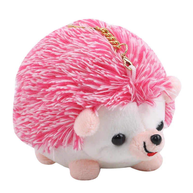 Cute Hedgehog Plush Keychain, Cartoon Car Keyring and Bag Accessory for Girls and Women