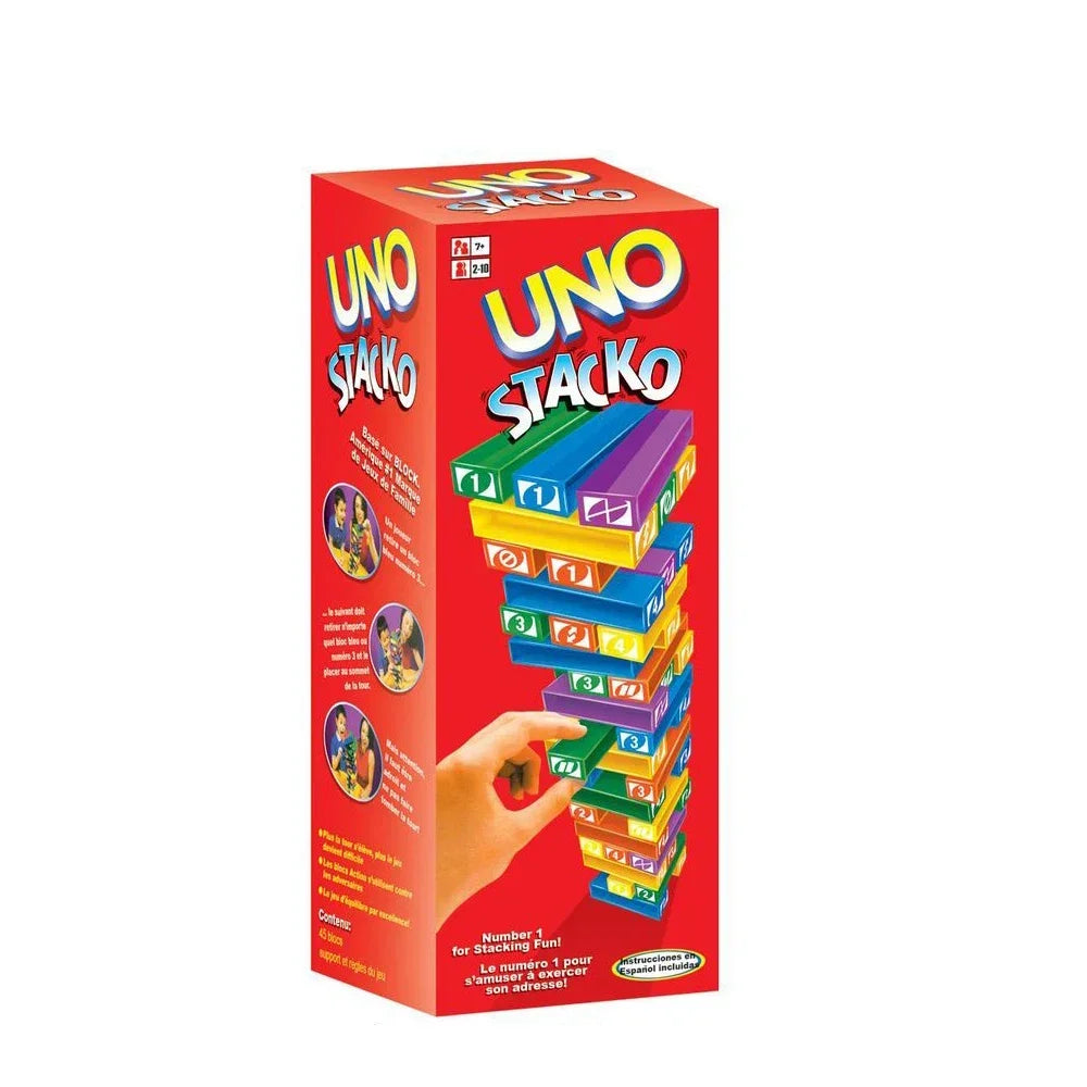 Stacko UNO Card Game (Family Entertainment, Early Education Puzzle, Birthday Gift)