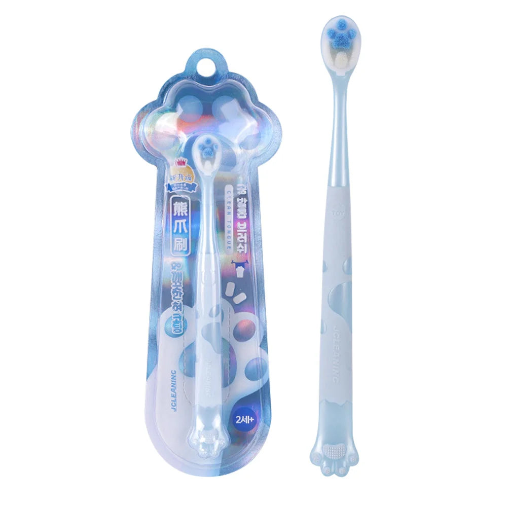 Children's Toothbrush, Fashion Cat Claw Handle, PRT Material, Oral Care Brush, 26.40g