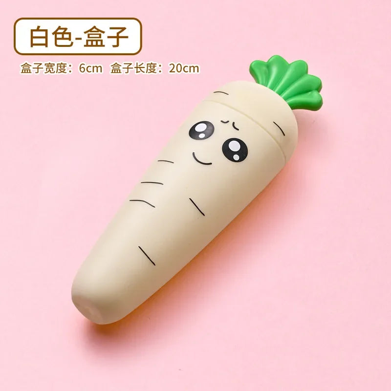 Cartoon Carrot Spoon & Fork Set for Babies - Cute Short Rice Spoon, Children's Tableware, Stainless Steel Feeding Utensils
