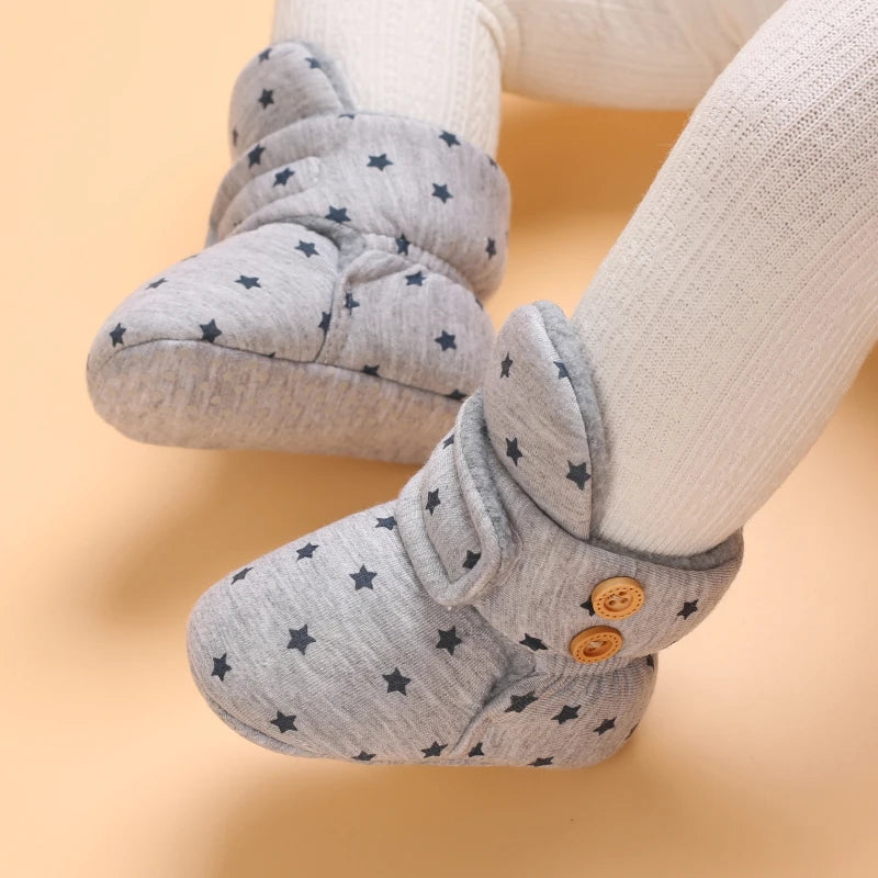 0–18M Winter Baby Snow Boots – Plush Fleece Warm Ankle Boots for Newborn Boys & Girls