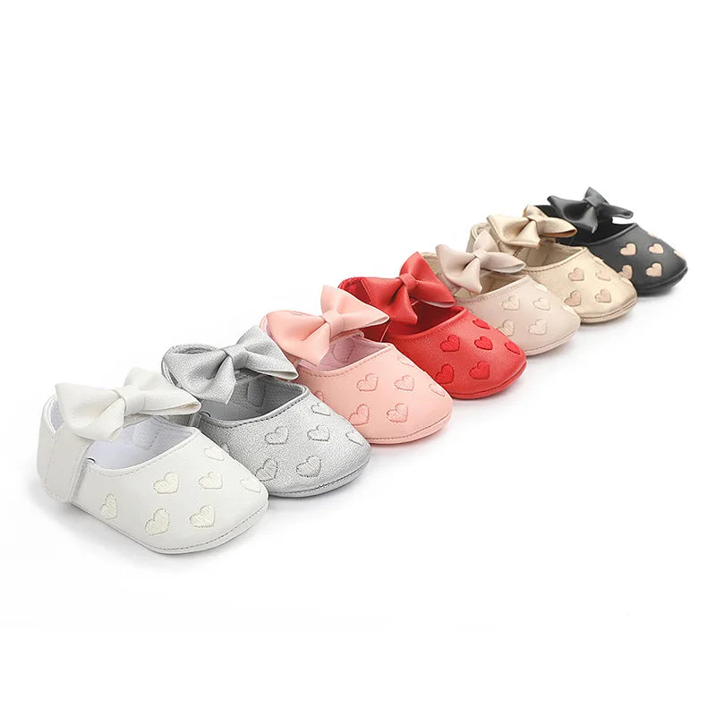 0-18 Month Newborn Baby Shoes – Classic Love Leather First Walkers for Boys & Girls, Multicolor Toddler Infant Shoes