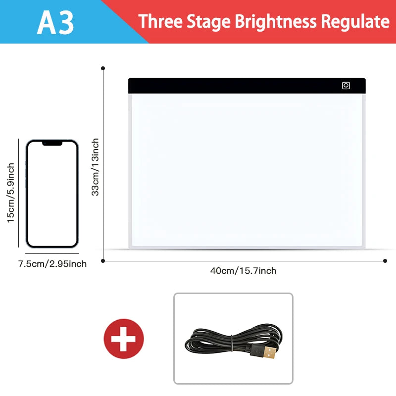 A3/A4/A5 Dimmable LED Drawing Copy Pad – Educational Painting Toy for Kids, Creative Growth Gift
