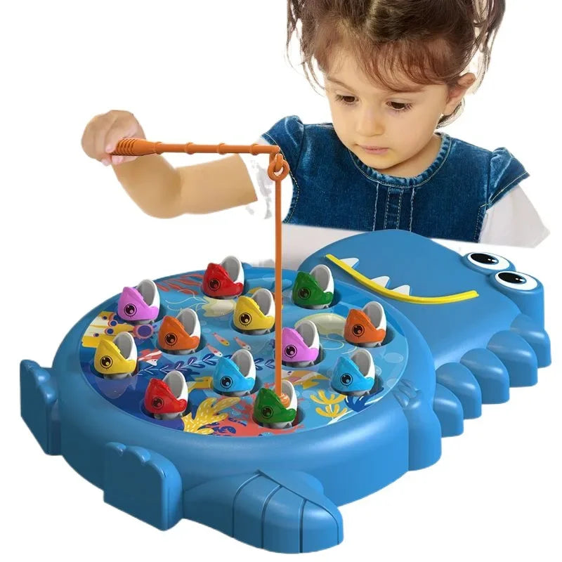 Children’s Magnetic Fishing Toy – Dinosaur Magnetic Fishing Rod Game, Early Educational Toy for Kids, Birthday Gift