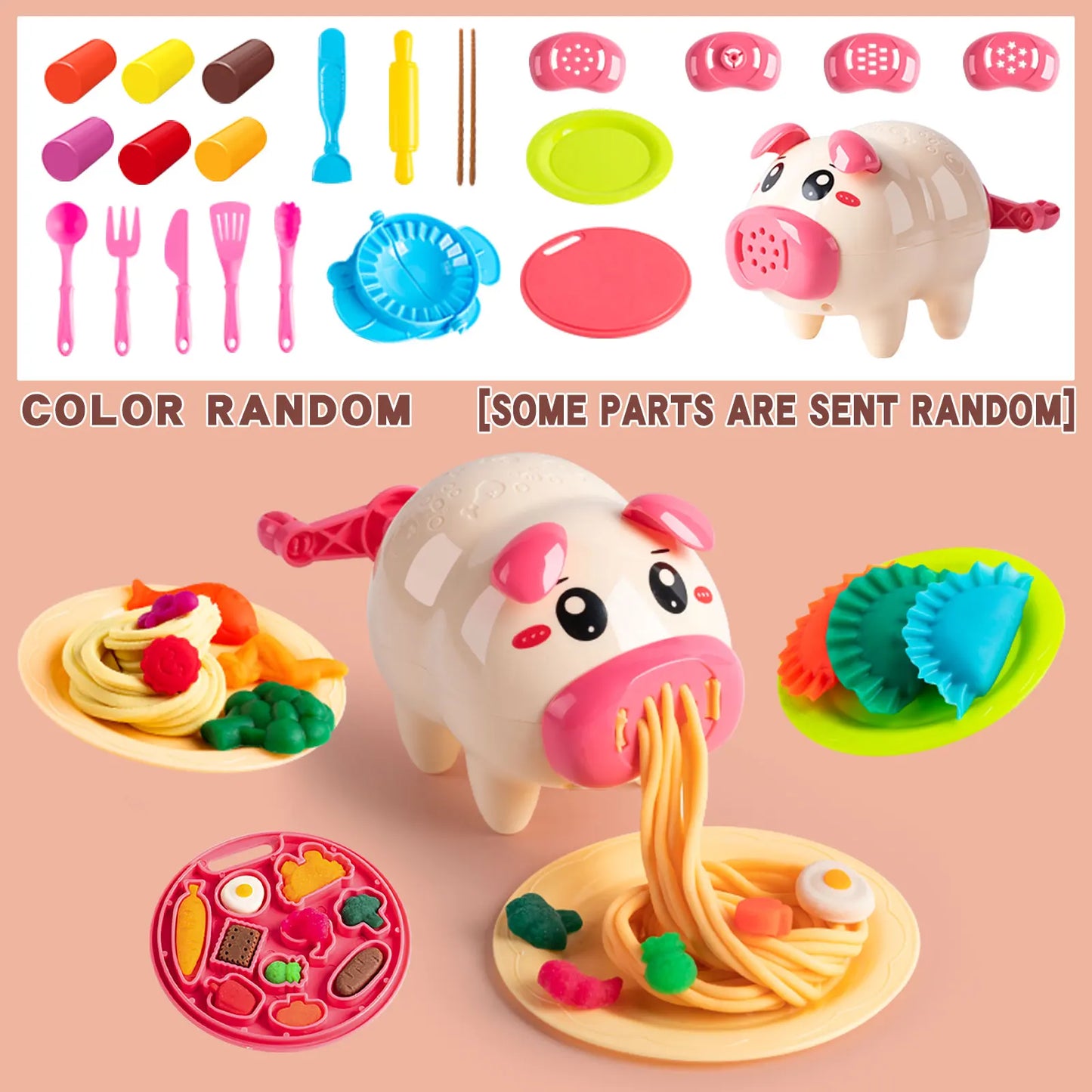 Rubber Clay Noodle Machine Toy - Colored Clay Set for Children, Boys and Girls, Ultra-Light Clay Tools