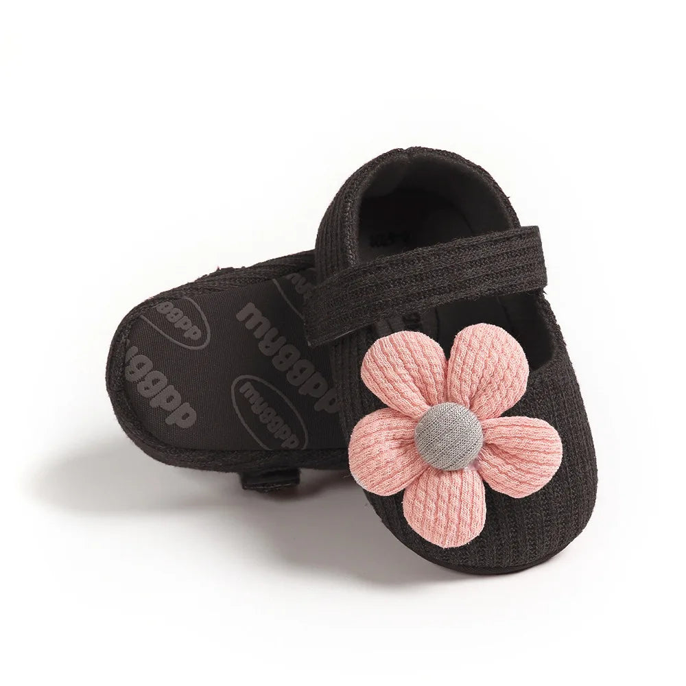 0-18M Baby Girls Cotton Shoes Retro Spring Autumn Toddlers Prewalkers Soft Bottom First Walkers
