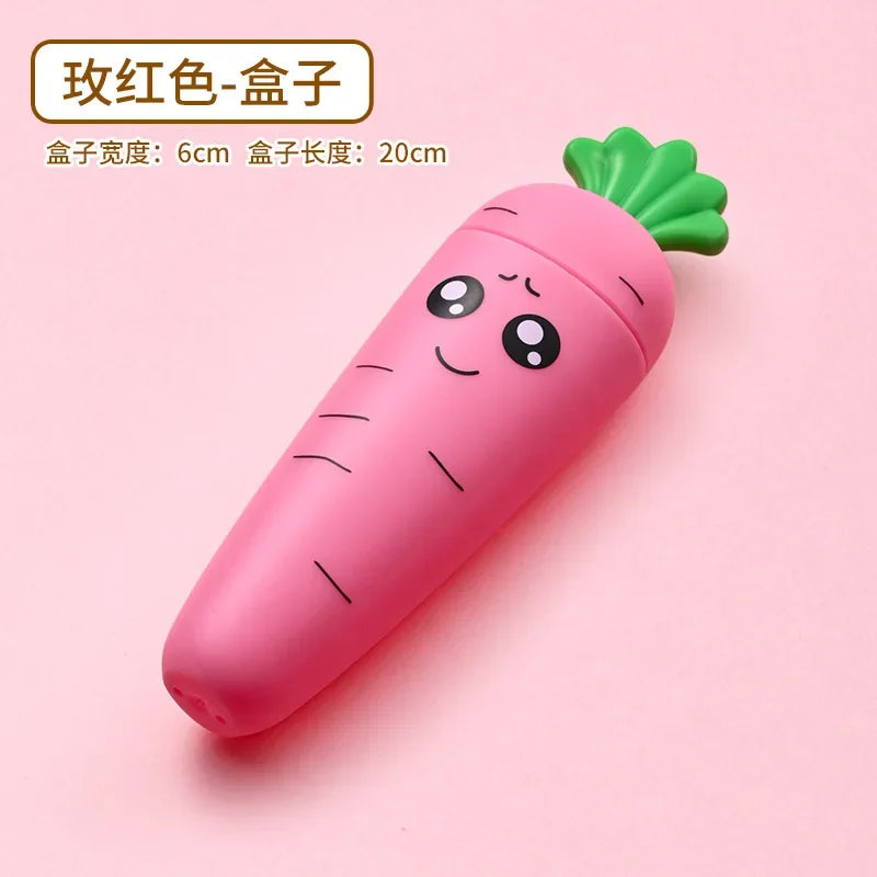 Cartoon Carrot Spoon & Fork Set for Babies - Cute Short Rice Spoon, Children's Tableware, Stainless Steel Feeding Utensils