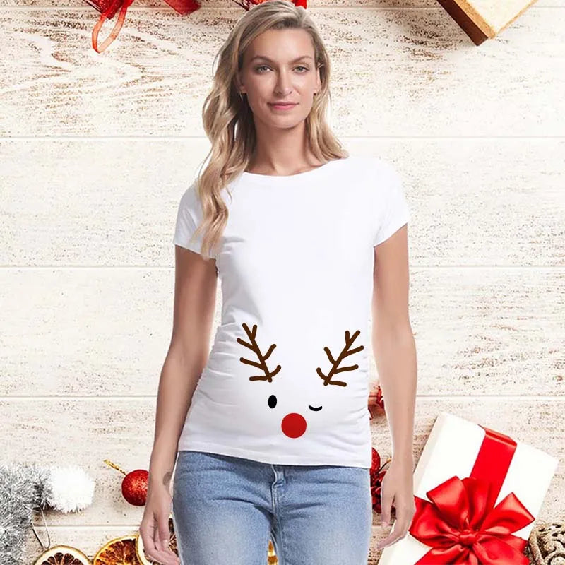 Christmas Pregnancy Shirt | Funny New Pregnancy Announcement T-Shirt | Baby on The Way | Cute Christmas Shirts | Best Xmas Gifts