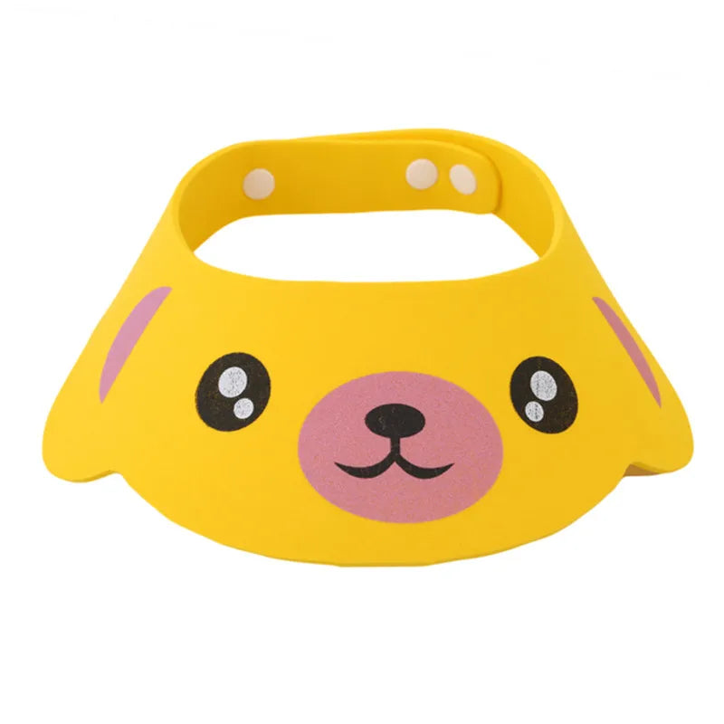 Adjustable Baby Shampoo Hat Cartoon Bath Visor with Ear & Eye Protection