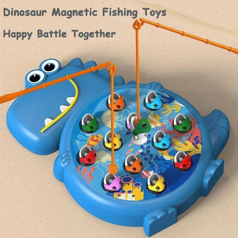 Children’s Magnetic Fishing Toy – Dinosaur Magnetic Fishing Rod Game, Early Educational Toy for Kids, Birthday Gift