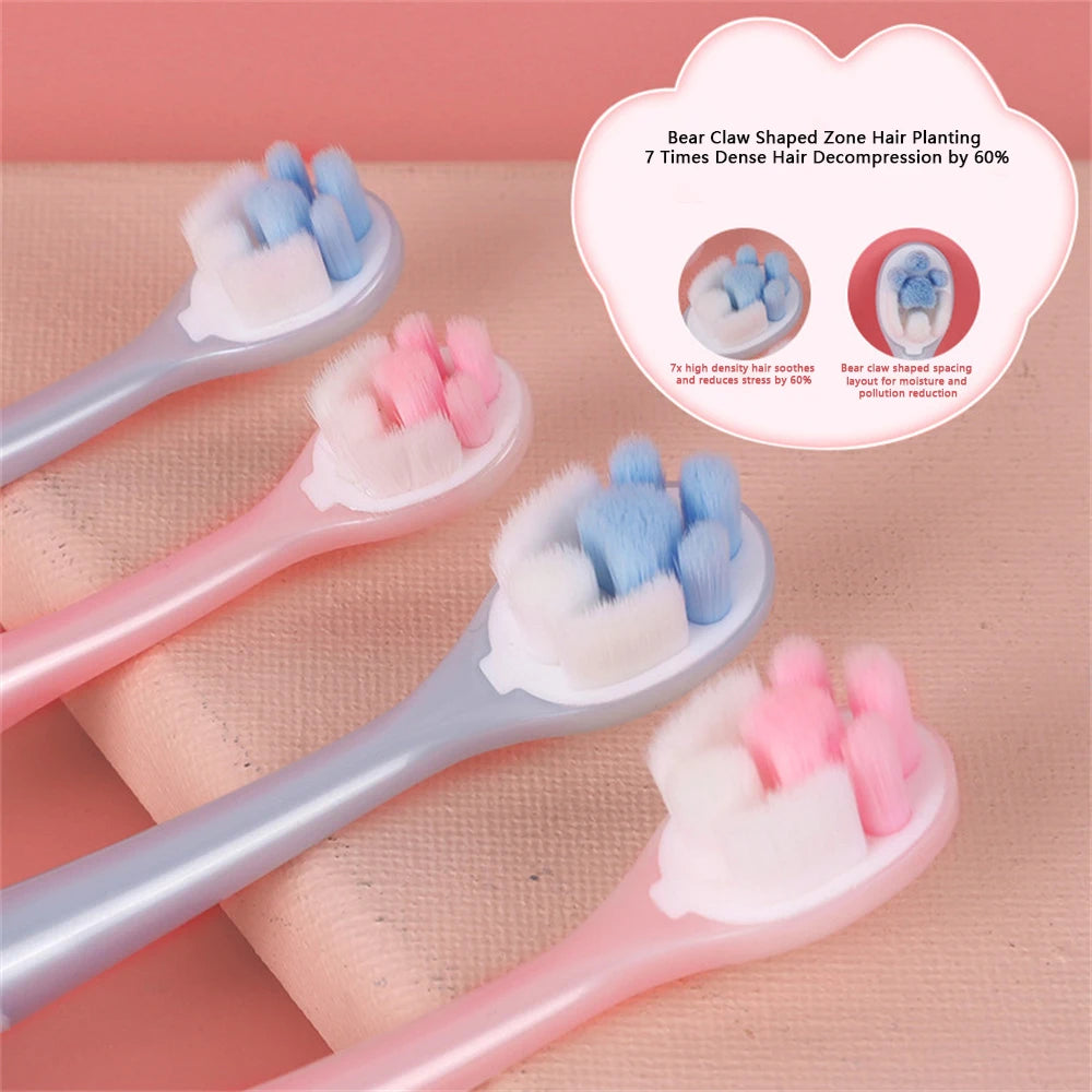 Children's Toothbrush, Fashion Cat Claw Handle, PRT Material, Oral Care Brush, 26.40g