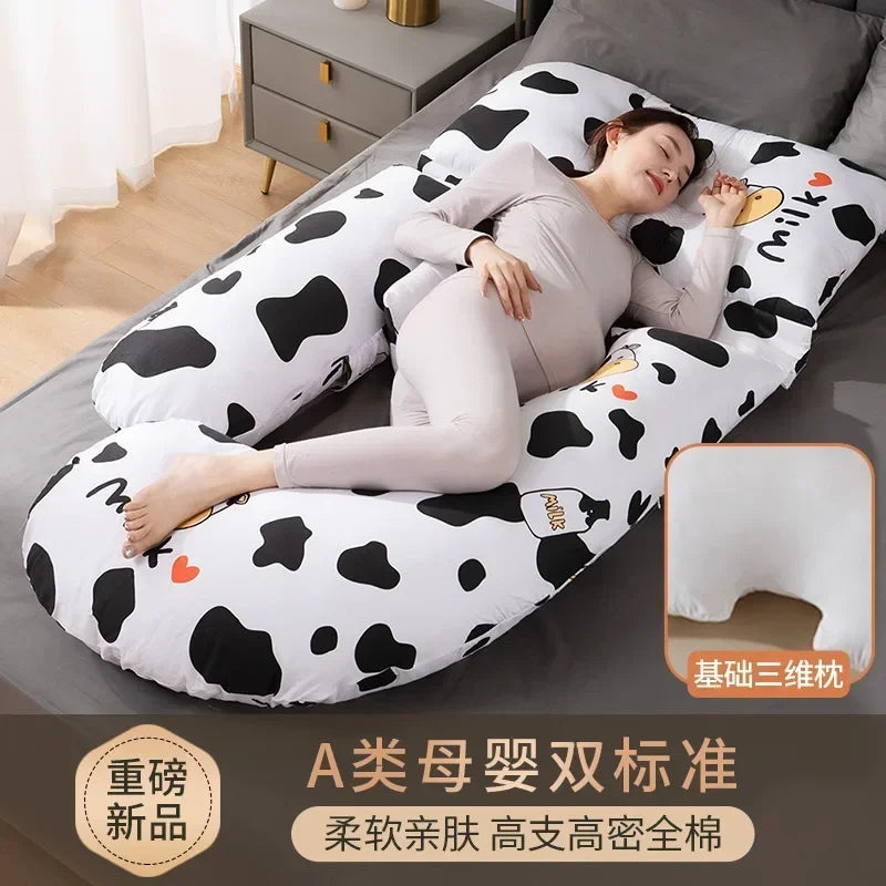 U-Shaped Pregnancy Pillow – Waist Protection & Side Sleeping Support for Pregnant Women