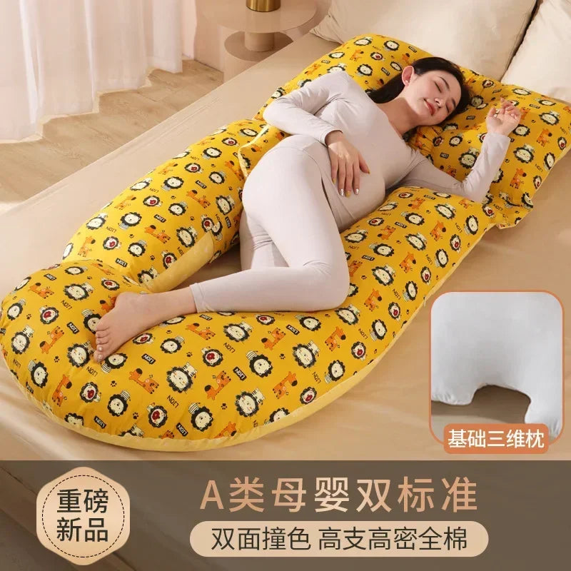 U-Shaped Pregnancy Pillow – Waist Protection & Side Sleeping Support for Pregnant Women
