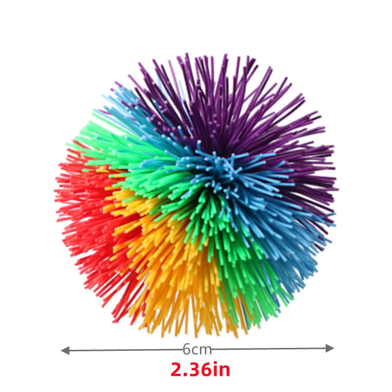 Rainbow Stringy Balls – Sensory Fidget Toys for Kids, Bouncy Party Favors & Outdoor Fun Games