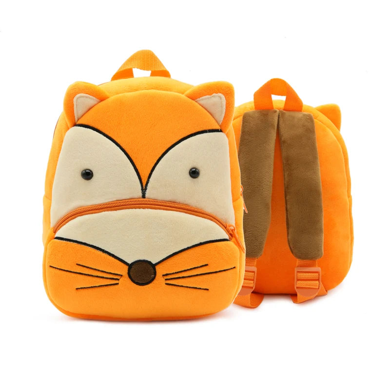 Cute Cartoon Animal School Bags – Plush Backpack for Kindergarten Kids, Boys & Girls - Kidzy Market