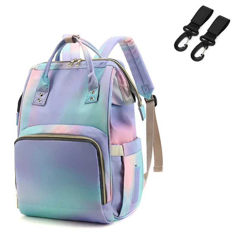 Large Capacity Waterproof Nappy Backpack – Multi-Function Travel Diaper Bag for Moms & Baby Care - Kidzy Market