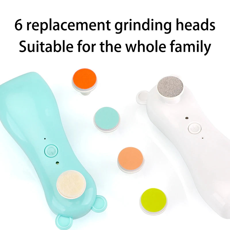Baby Nail Grinder – Rabbit & Bear Rechargeable Anti-Clamping Nail Clippers, Electric Nail Grinder Set for Newborn Care