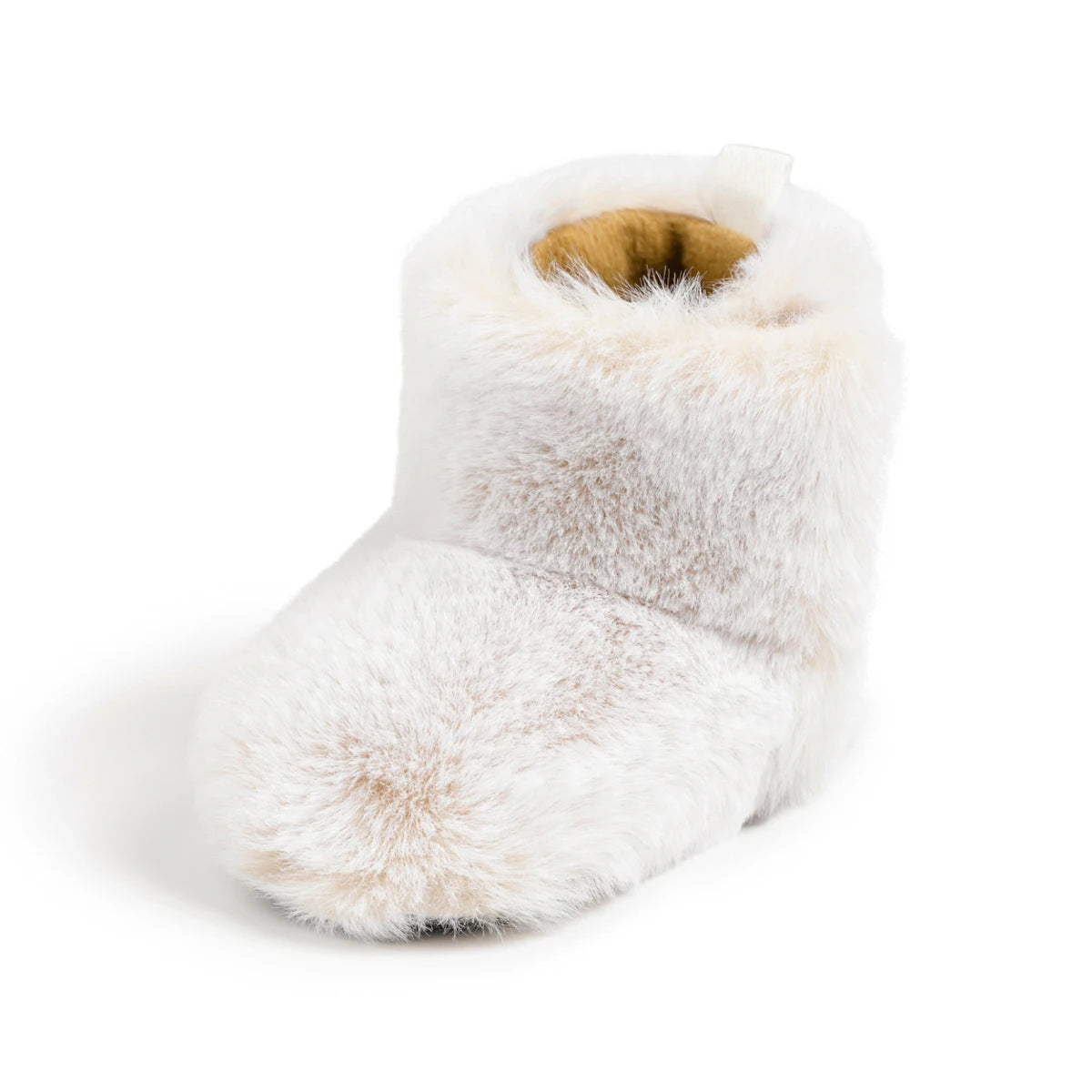 KIDSUN Baby Booties, Newborn Infant Boy Girl Non-Slip Soft Sole Crib Shoes, Toddler Plush Fluff Winter Warm Prewalker Boots